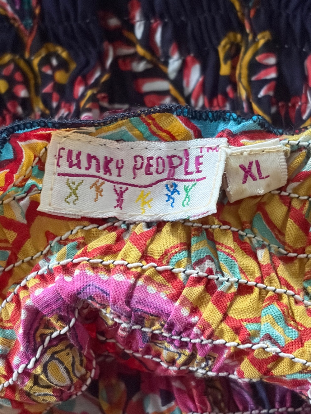 Funky People Multicolor Printed Maxi Dress in Teal, Mustard & Magenta